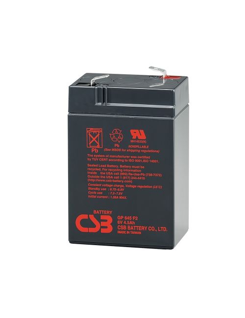 Batería para balanza digital 6V 4,5Ah CSB serie GP - 1
