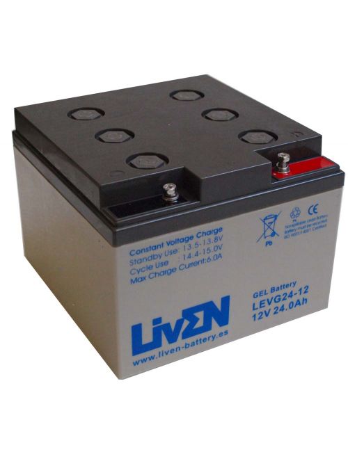 Bateria de gel 12V 24Ah C20 ciclo profundo Liven LEVG24-12 - 1