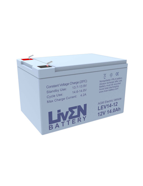 Bateria 12V 14Ah C20 ciclo profundo LivEN LEV14-12 - 1
