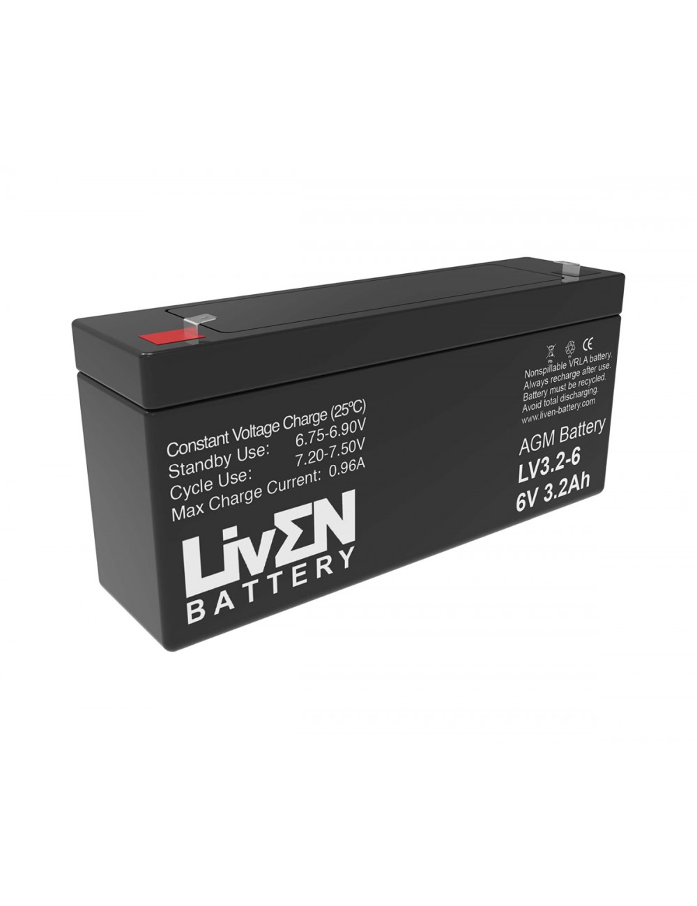 Batería 6V 5,5Ah C20 22W alta descarga Liven LVH6-22W