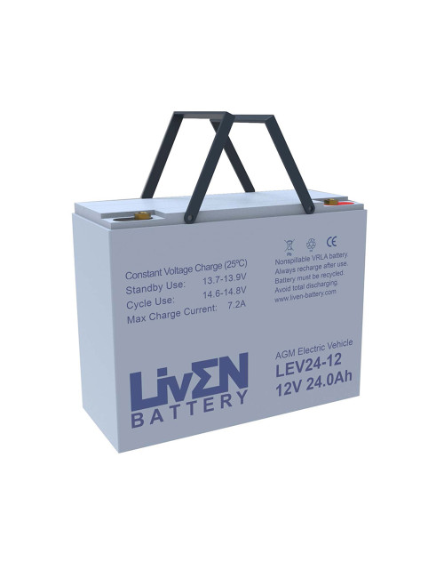 Batería 12V 24Ah C20 ciclo profundo LivEN serie LEV - 1