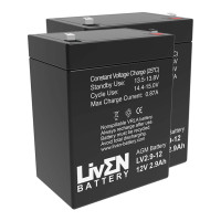 Pack 2 baterías para grúas de enfermos o personas mayores de 12V 2,9Ah C20 Liven LV2.9-12 - 2xLV2.9-12 -  -  - 1
