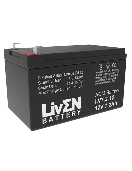 Bateria 12V 7,2Ah C20 Liven LV7.2-12 F2 - 1