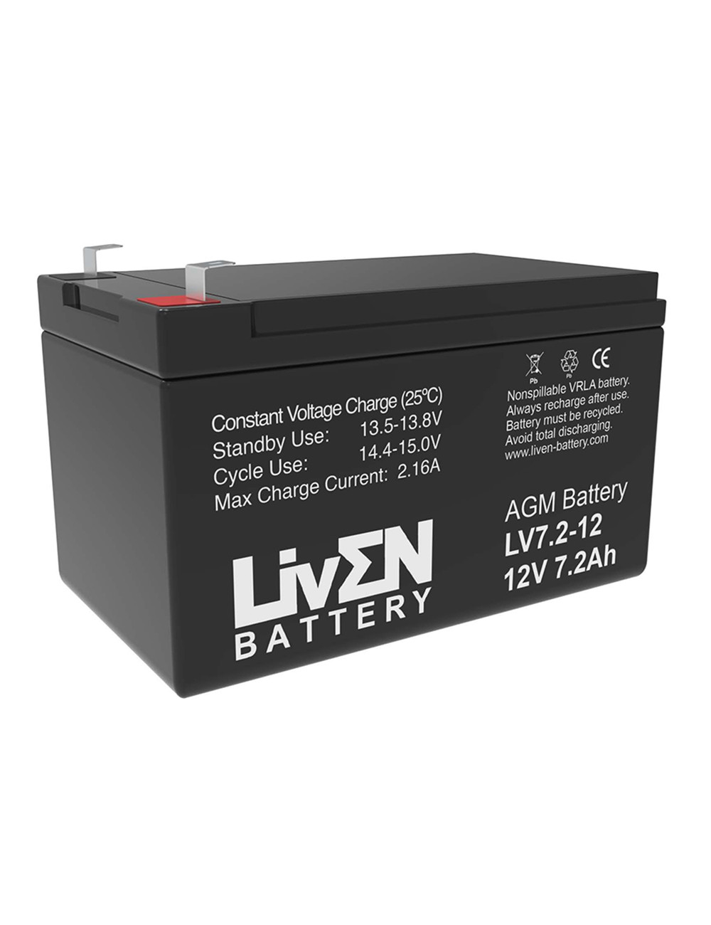 Batería 12V 7,2Ah C20 Liven LV7.2-12 F2