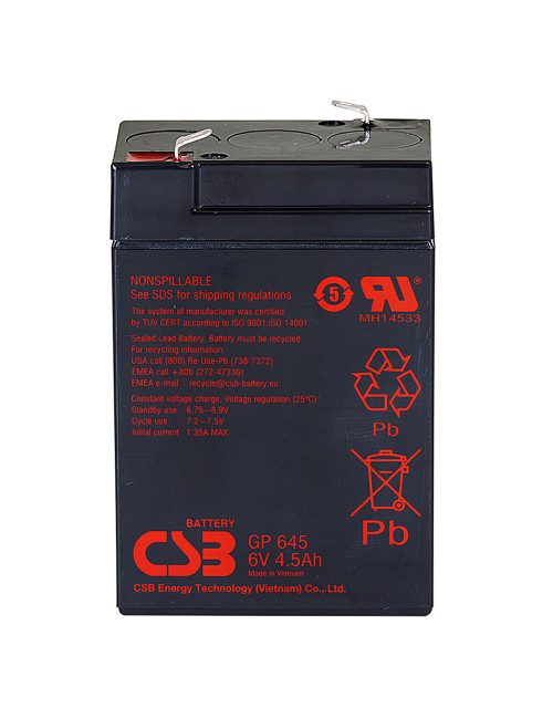 Bateria 6V 4,5Ah C20 CSB GP645 - 1