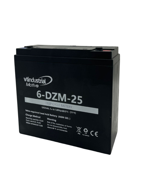 Batería gel AGM de 12V 25Ah C20 ciclo profundo serie Motive 6-DZM-25 - 6-DZM-25 -  -  - 1