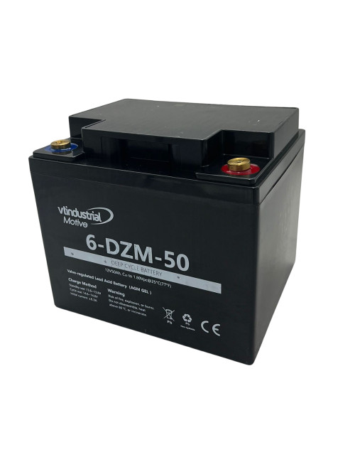 Bateria gel híbrido 12V 50Ah C20 ciclo profundo Industrial Motive 6-DZM-50 - 1