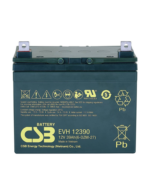 Batería 12V 39Ah C20 ciclo profundo CSB EVH12390 - CSB-EVH12390 -  -  - 1