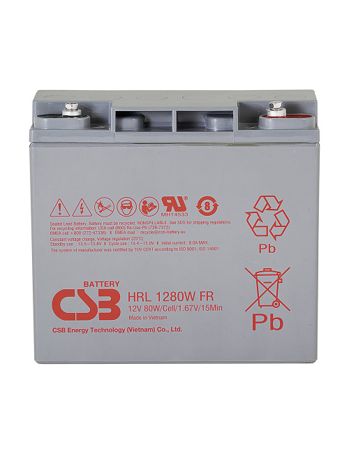 Bateria 12V 20Ah 80W/celda CSB HRL1280W - 1