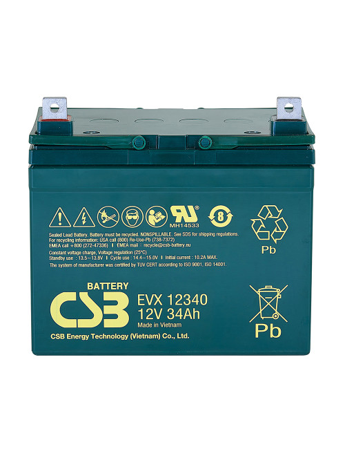 Bateria 12V 34Ah C20 ciclo profundo CSB EVX12340 - 1