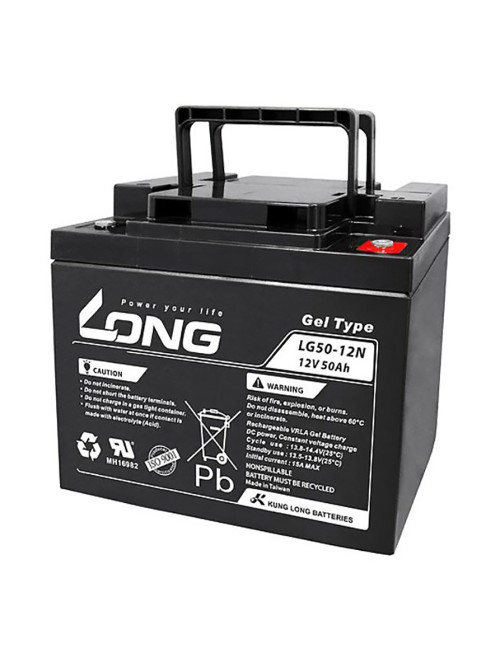 Bateria de gel 12V 50Ah C20 ciclo profundo Long LG50-12N - 1