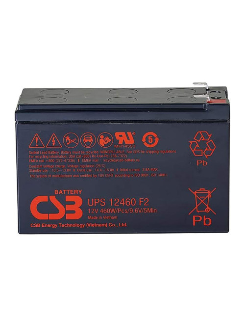 Bateria 12V 9Ah 460W CSB UPS12460 F2 - 1