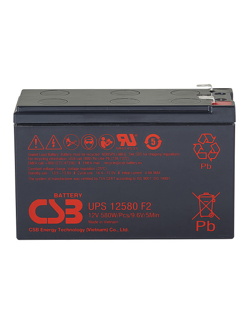 Batería 12V 10Ah 580W CSB UPS12580 F2 - CSB-UPS12580 -  -  - 1