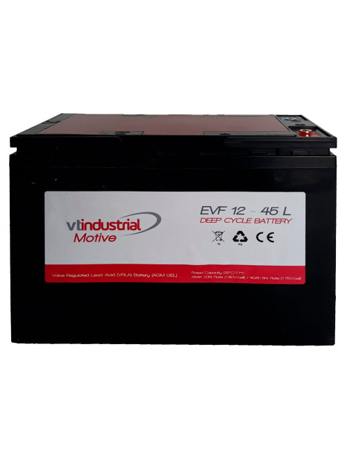 Batería gel híbrido 12V 45Ah C20 ciclo profundo Industrial Motive EVF12-45L (6-EVF-38) - EVF12-45L -  -  - 1